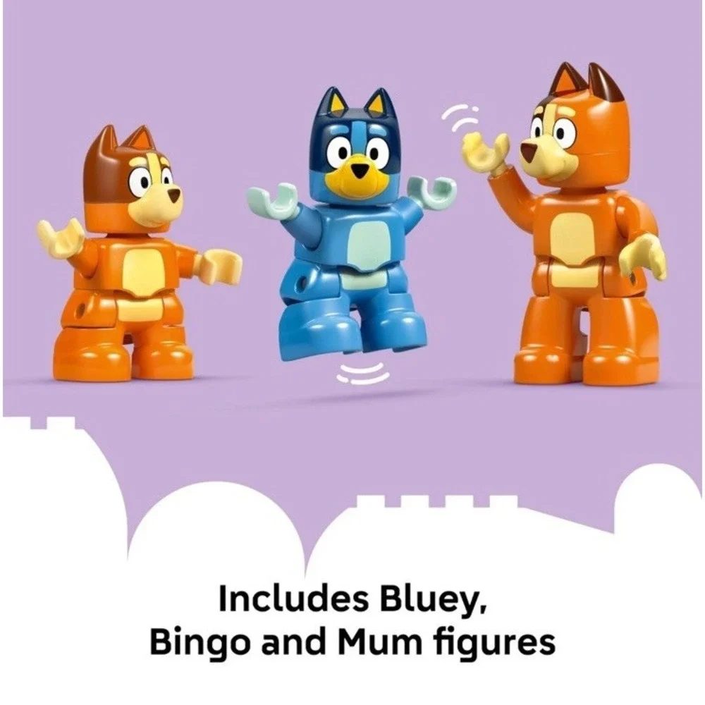 LEGO DUPLO Bluey: Bluey's Family‎ House 10459 with Memory Game Building Toy Set